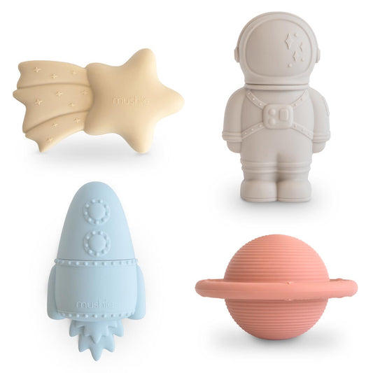Mushie 4 Piece Bath Play Sets – Space