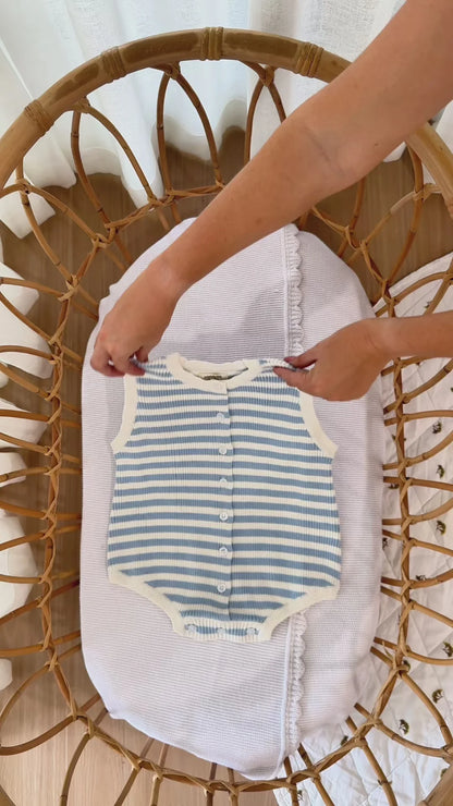 Breezy Knit Romper Seaside