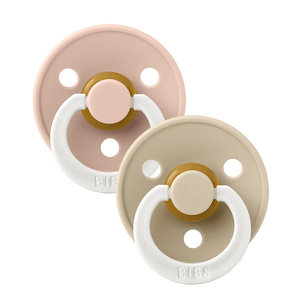 BIBS Round Glow Pacifier - Blush/Vanilla