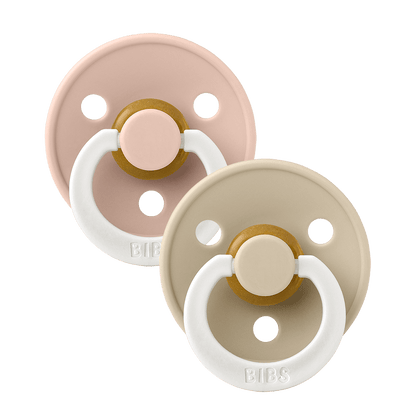 BIBS Round Glow Pacifier - Blush/Vanilla