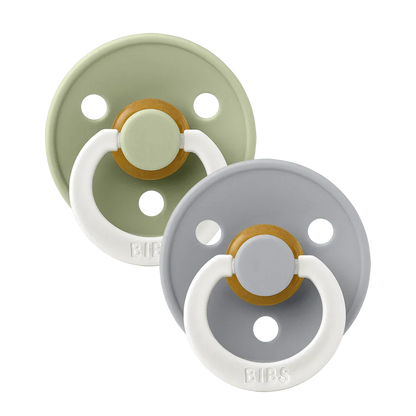 BIBS Symmetrical Glow Pacifier - Sage/Cloud