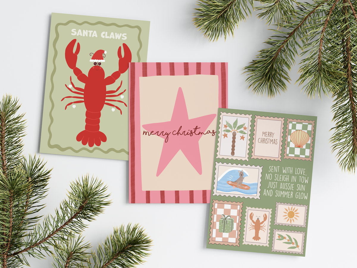 Santa Claws | Christmas Card | Holiday Card | Lobster Trend