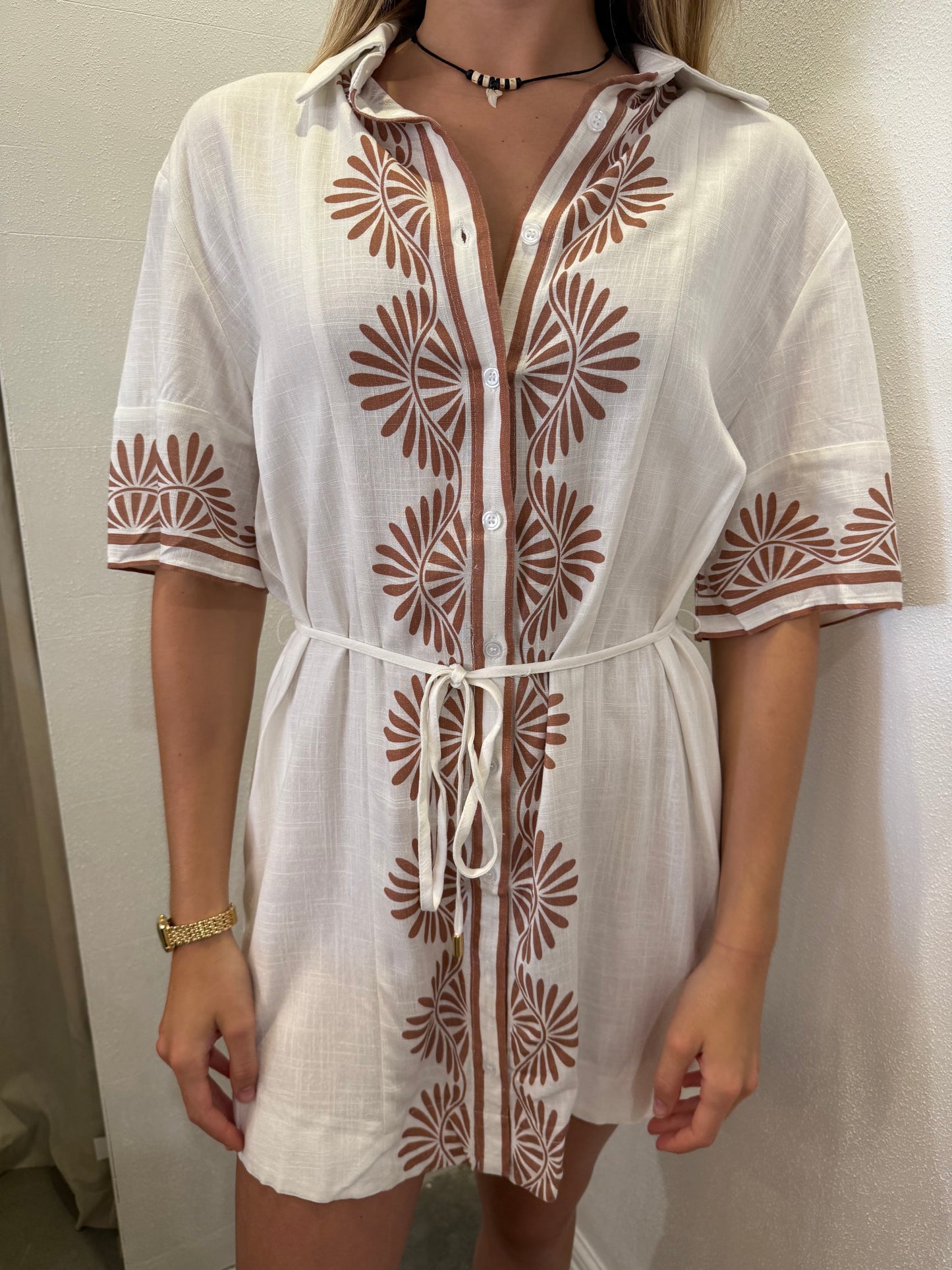 Nusa Printed Shirt Dress