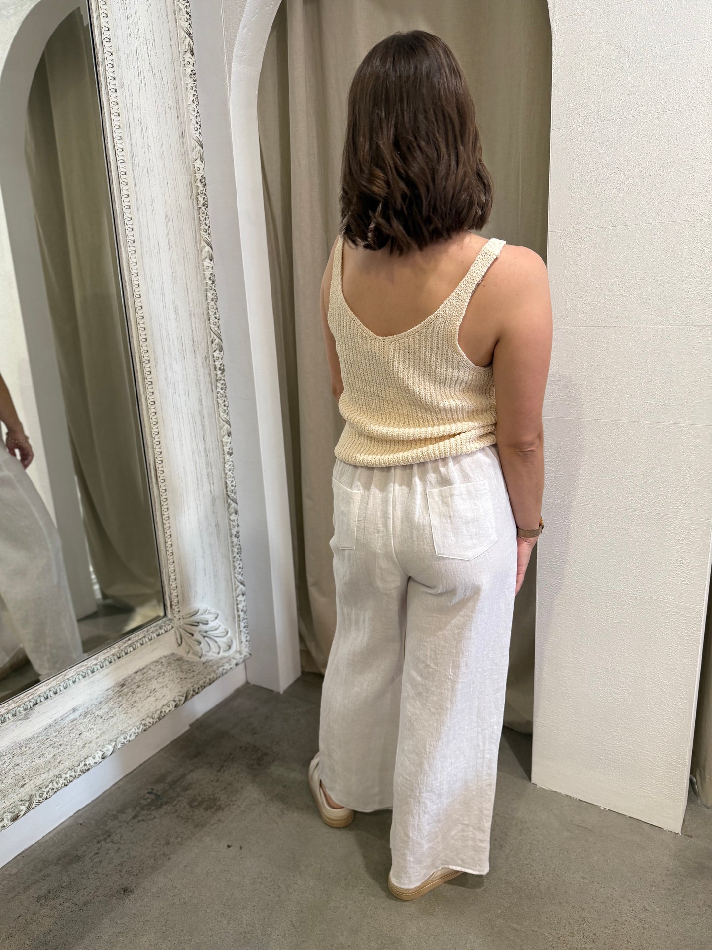 SORRENTO KNIT TANK - CREAM
