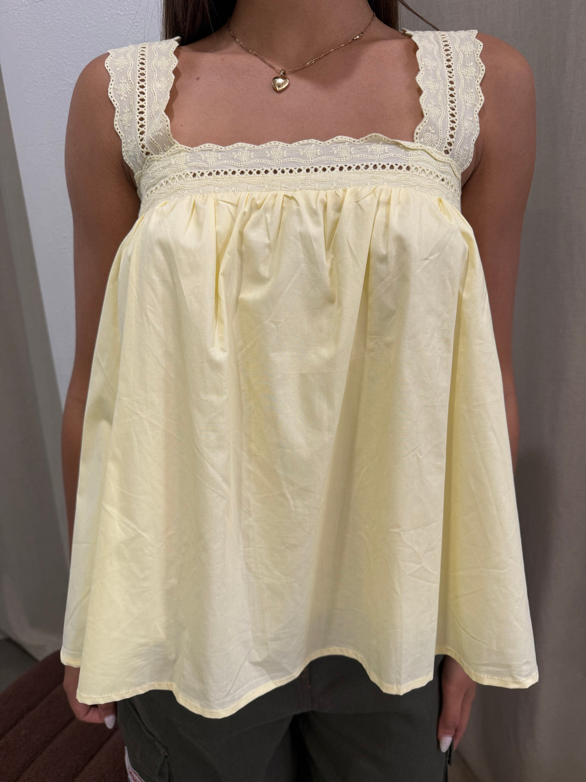 AMELIE LACE CAMI - BUTTER