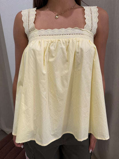 AMELIE LACE CAMI - BUTTER