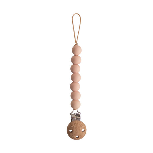 Mushie Halo Pacifier Clip – Blush