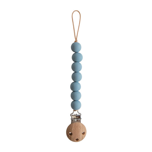 Mushie Halo Pacifier Clip – Cadet Blue