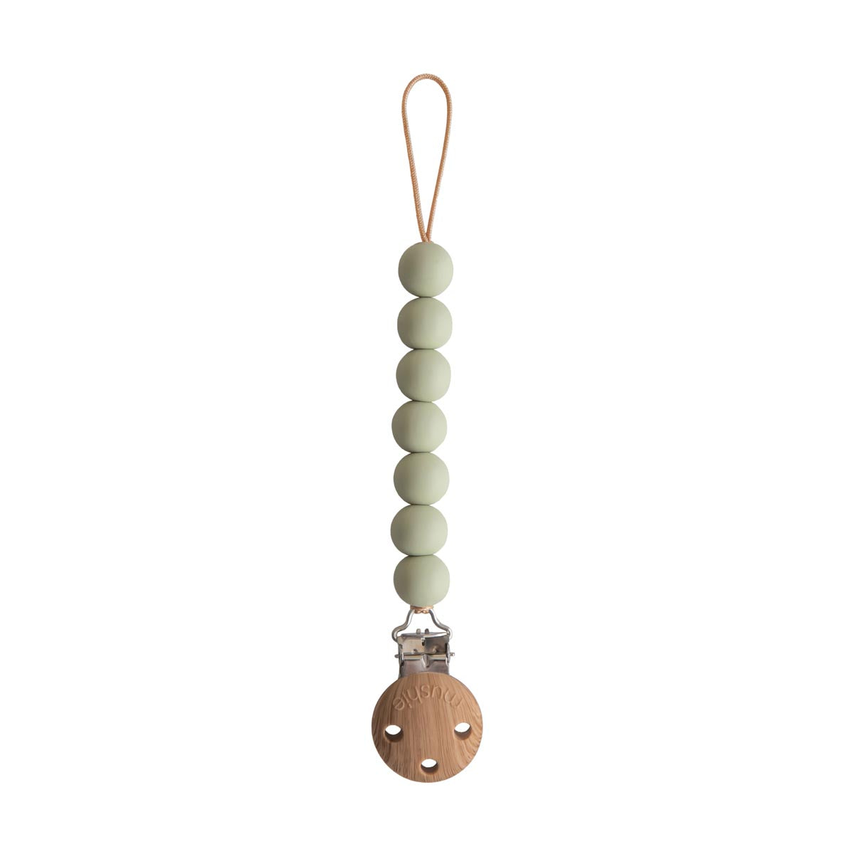 Mushie Halo Pacifier Clip – Sage