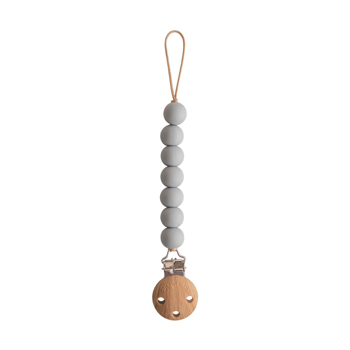 Mushie Halo Pacifier Clip – Stone