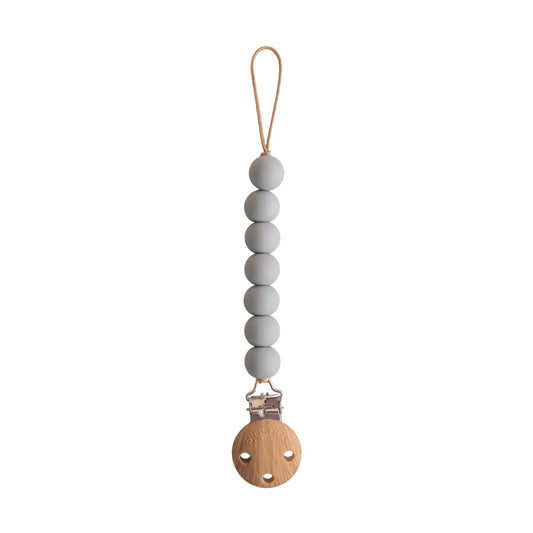 Mushie Halo Pacifier Clip – Stone