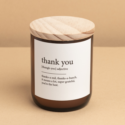 Thank You ~ Dictionary Meaning Candle