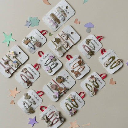 Fairytale Floral Fabric Clip Set