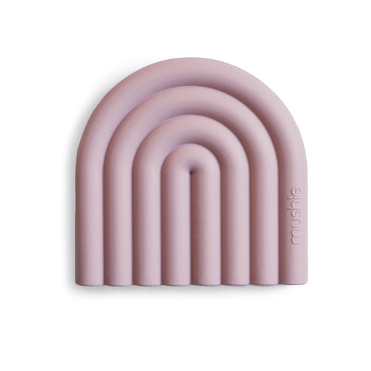 Mushie Rainbow Teether – Pale Mauve
