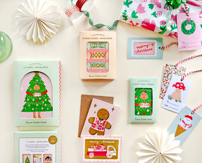 Festive Mini Greeting Card Boxed Set - 10 Holiday Christmas