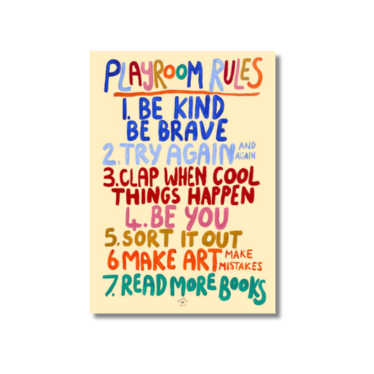 A4 Playroom Rules - Rainbow