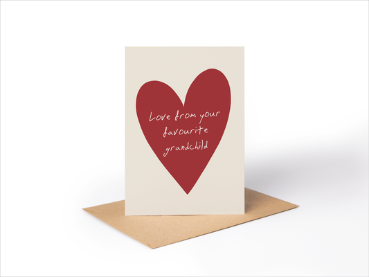From Your Favourite Grandchild | Birthday card, thank you 