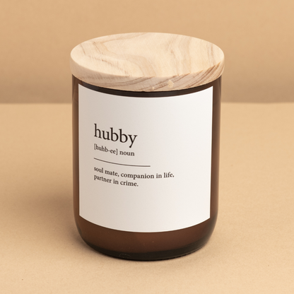Hubby ~ Dictionary Meaning Candle