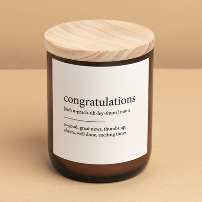 Congratulations ~ Dictionary Meaning Candle