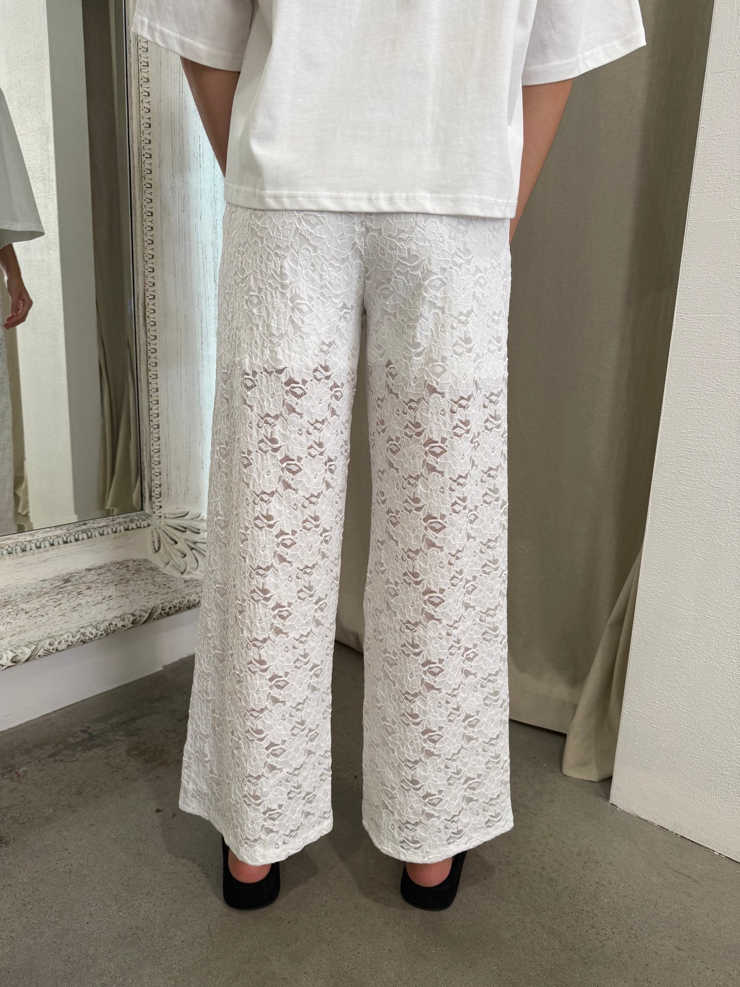 RUE LACE PANTS - WHITE