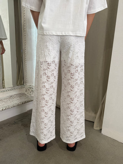 RUE LACE PANTS - WHITE