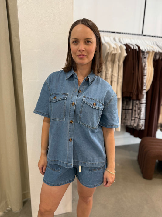 RILEY DENIM SET - LIGHT BLUE