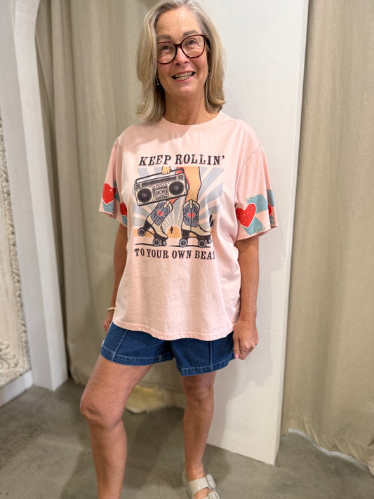KEEP ROLLIN’ TEE