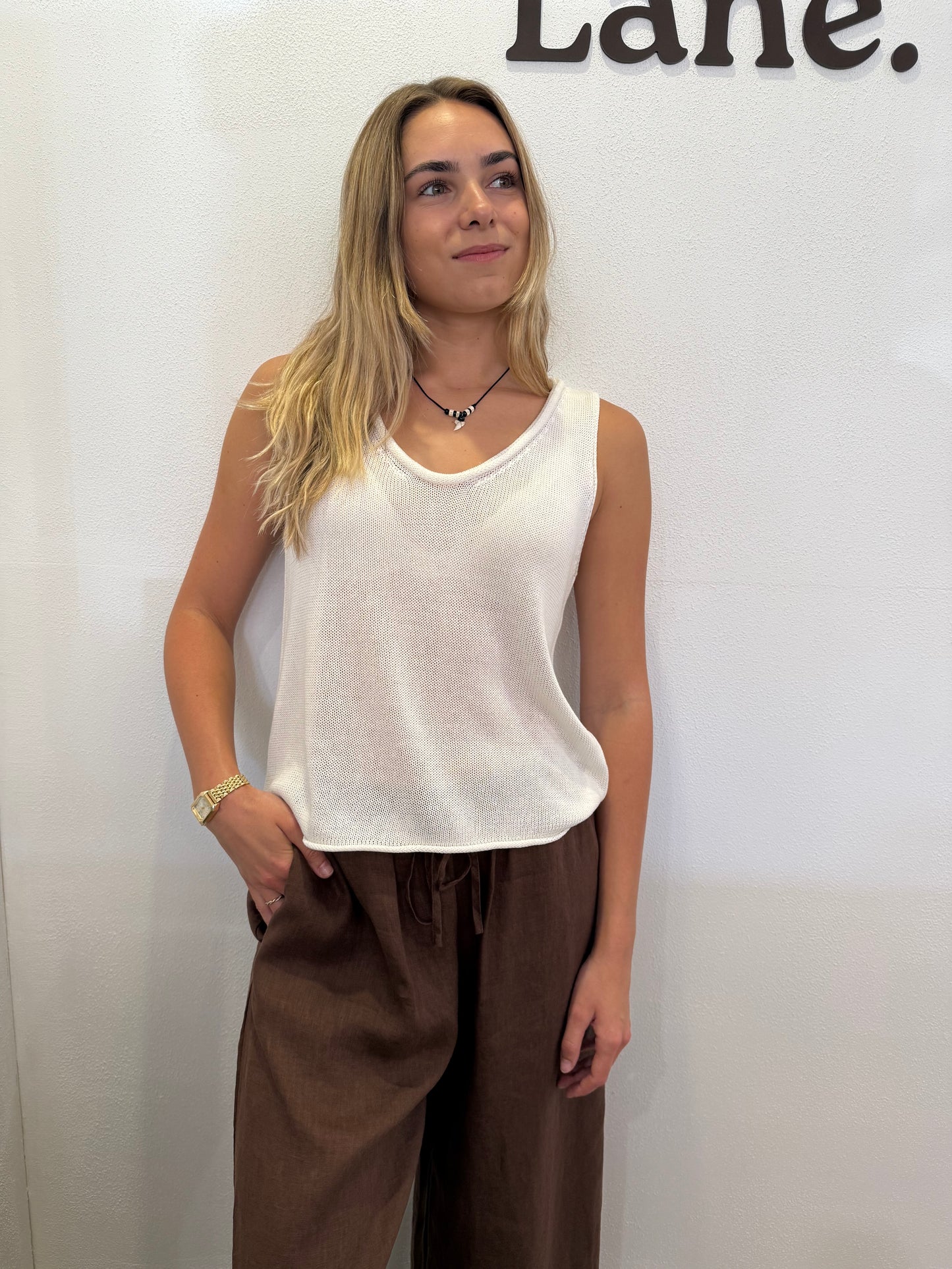 Scoop Spring Tank - Milk