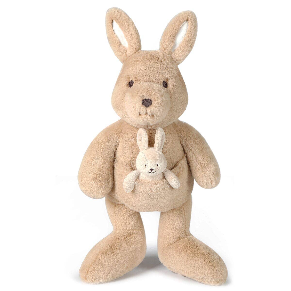 Kip Kangaroo & Baby Joey – Soft Toy (Vegan Angora) 17" / 43c