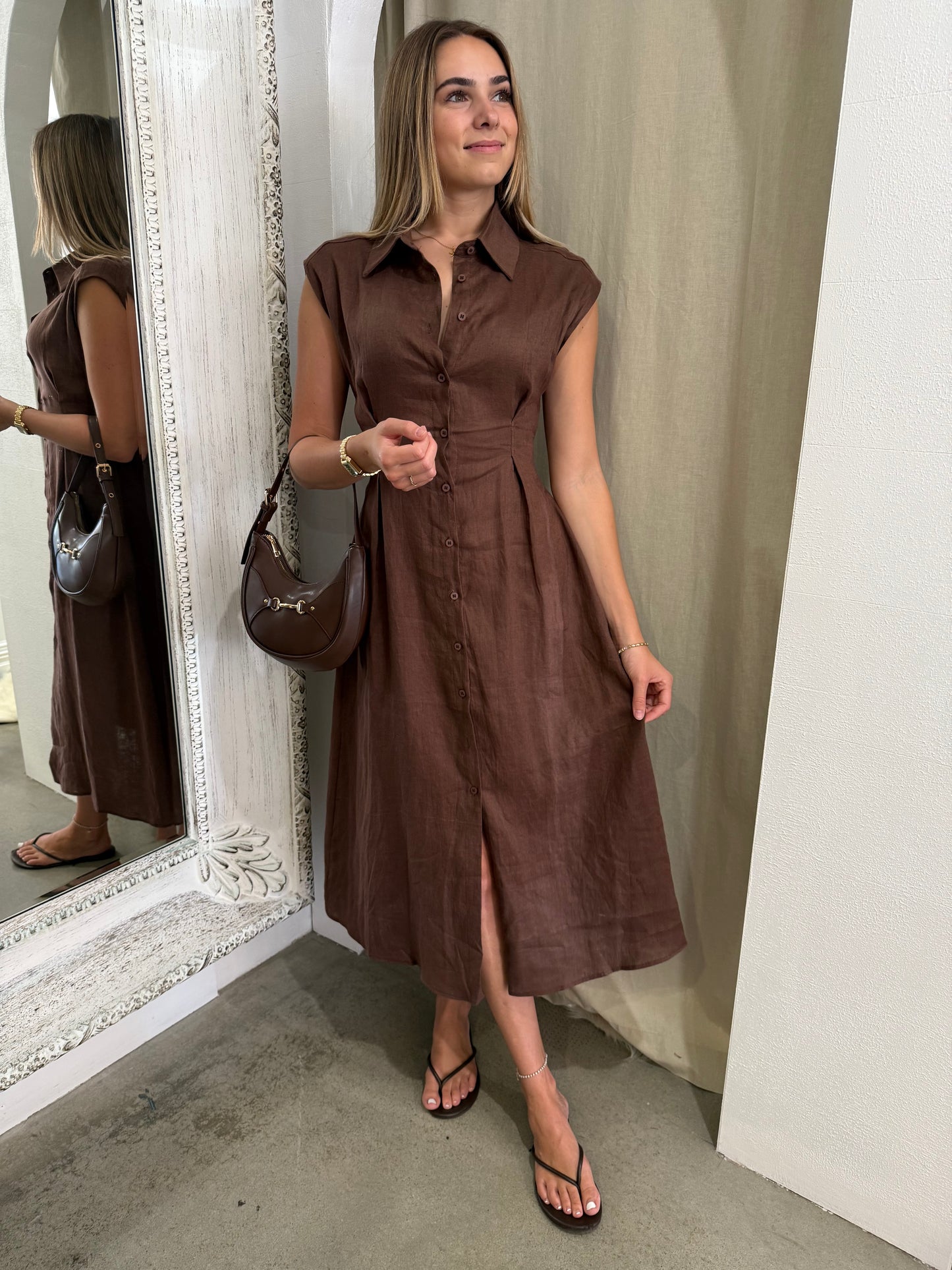 AVA LINEN DRESS