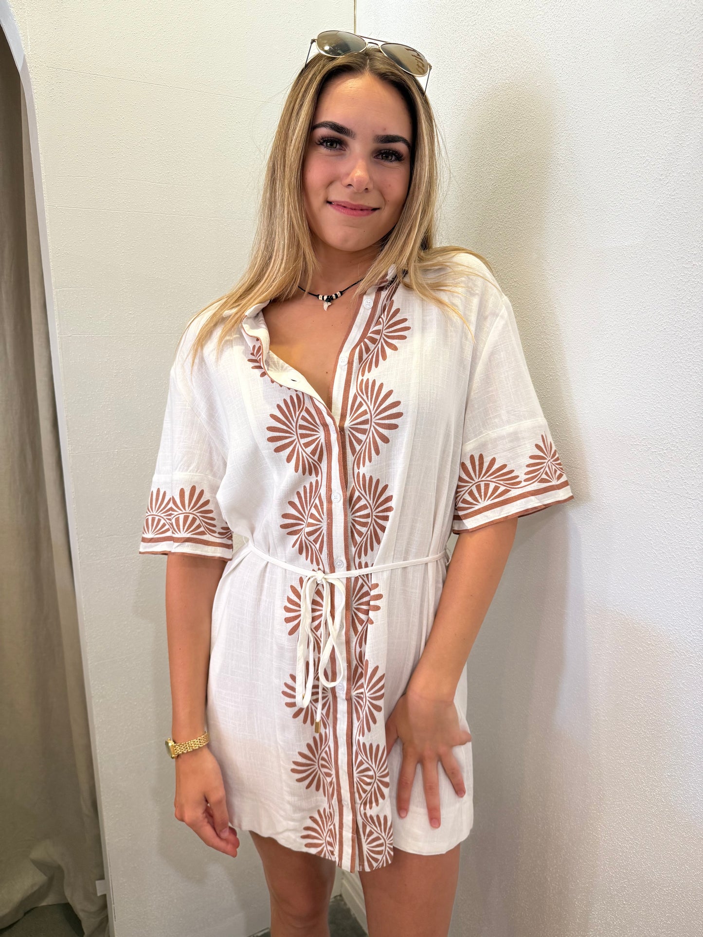 Nusa Printed Shirt Dress