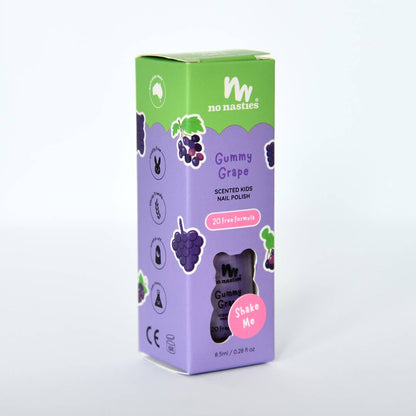 20 FREE Formula Water Based Scented Scratch Off Kids Nail Polish: Gummy Grape - Purple