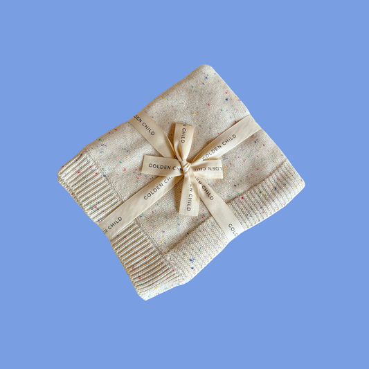 The Rainbow Speckled Baby Blanket