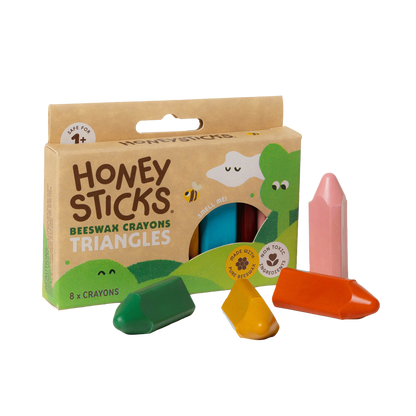 Honeysticks Beeswax Crayons Triangles 8pk
