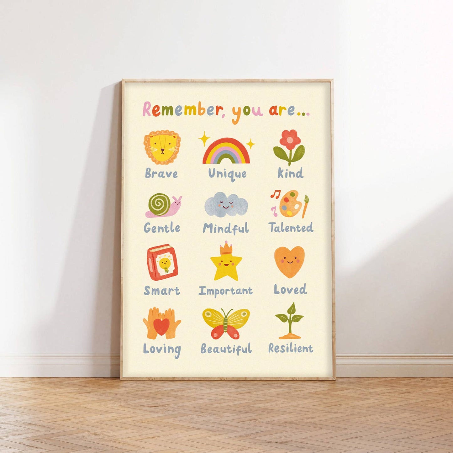 Remember, You Are Print - Modern Educational Kid's Wall Art : A3