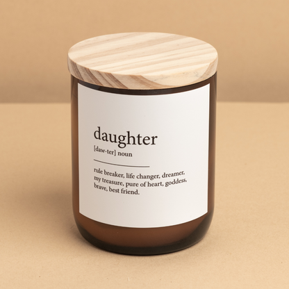 Daughter ~ Dictionary Meaning Candle