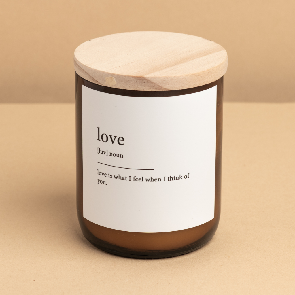 Love ~ Dictionary Meaning Candle