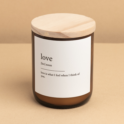 Love ~ Dictionary Meaning Candle