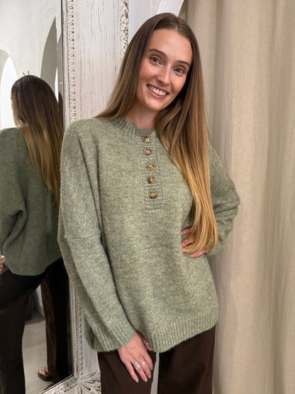 EVERETT KNIT JUMPER - MOSS