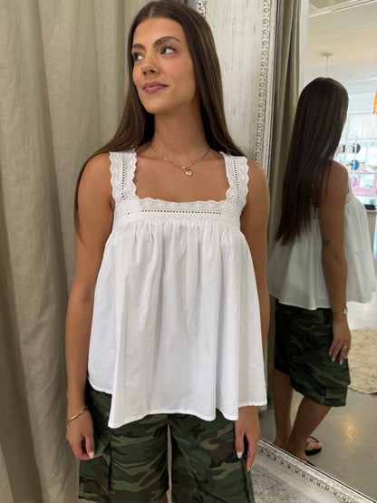 AMELIE LACE CAMI - IVORY