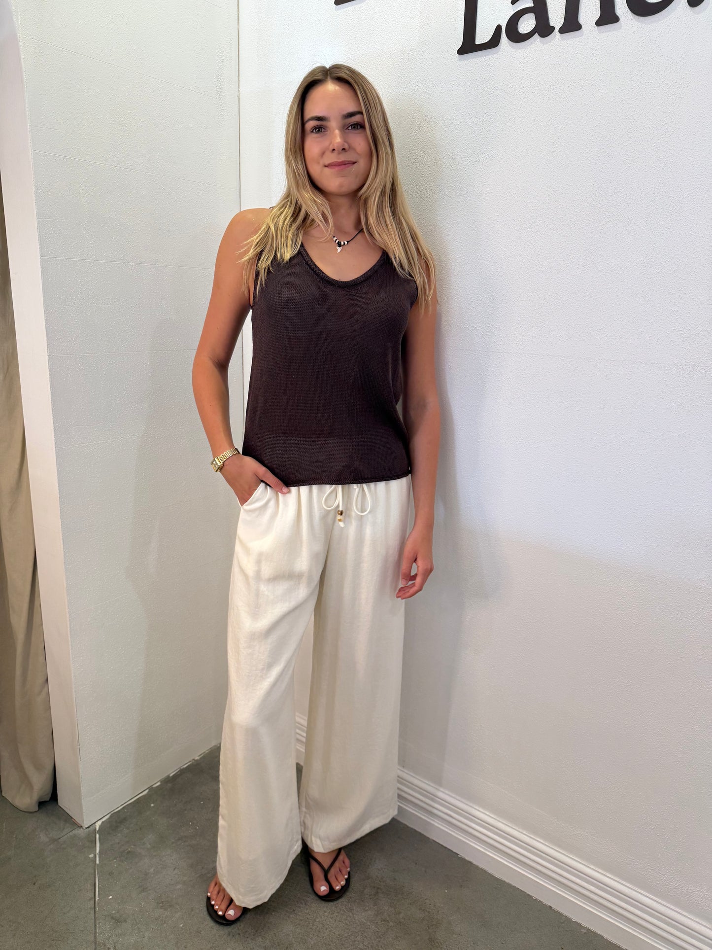 Scoop Spring Tank - Cocoa