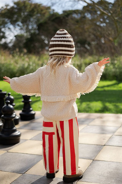 Organic Everyday Stripe Pant - Sauce