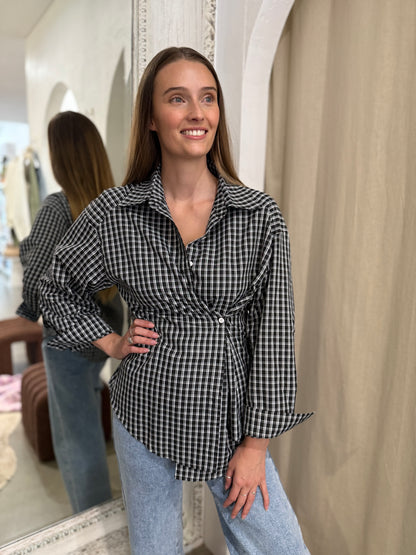 MERCER BLACK CHECK SHIRT