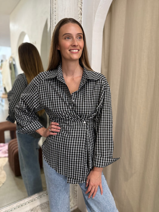 MERCER BLACK CHECK SHIRT