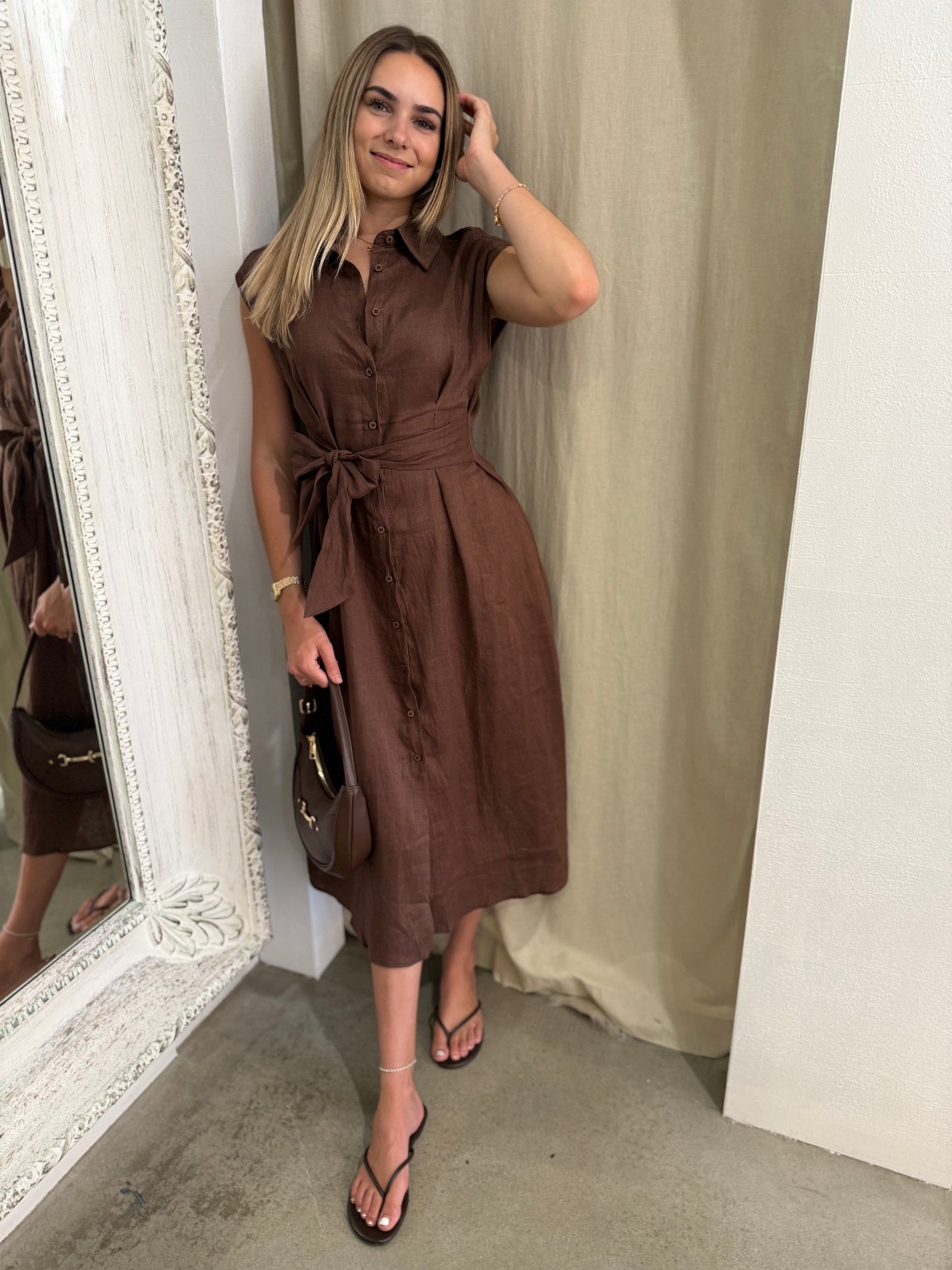 AVA LINEN DRESS