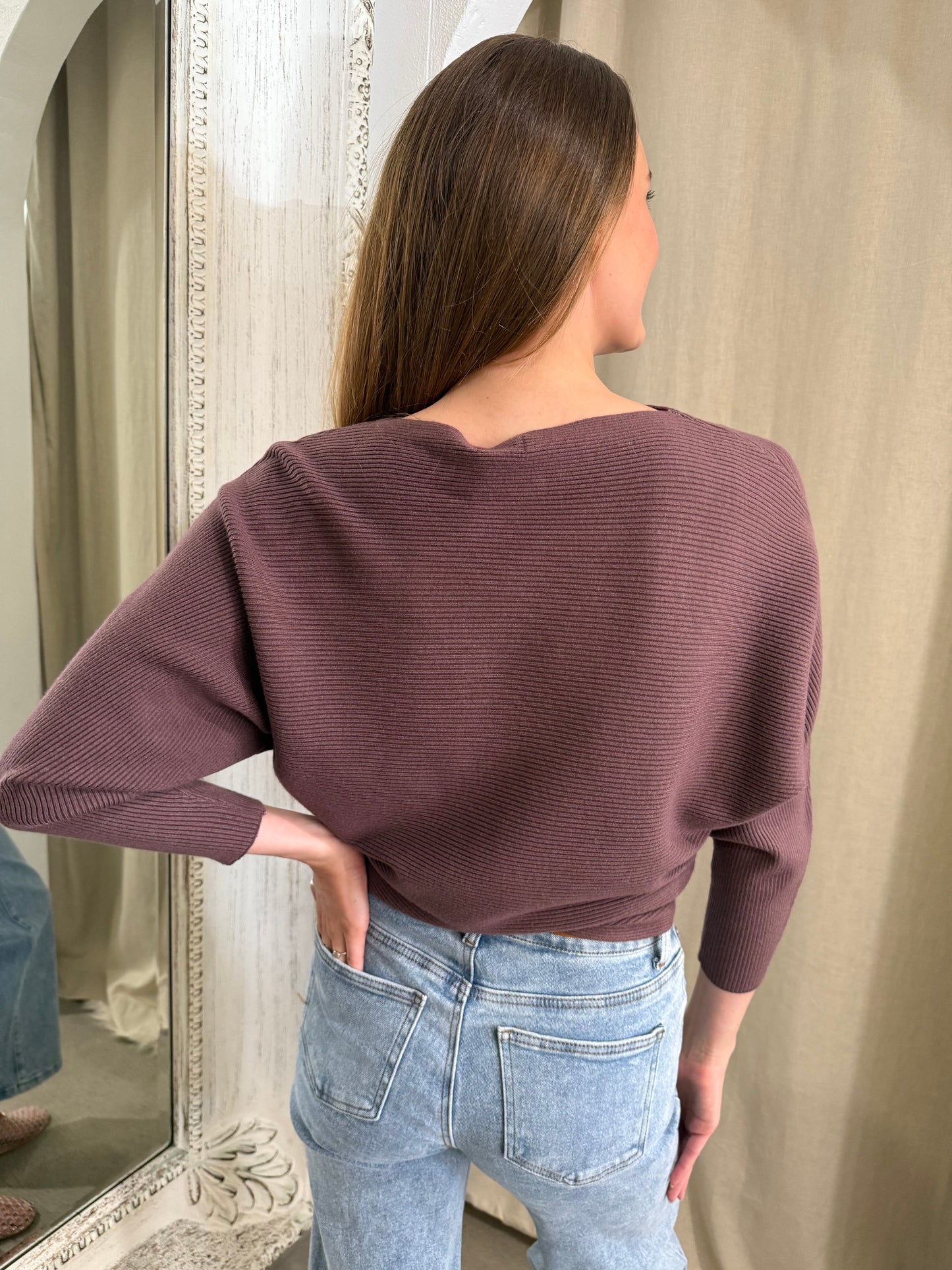 SCOTT KNIT JUMPER - COCOA HAZE