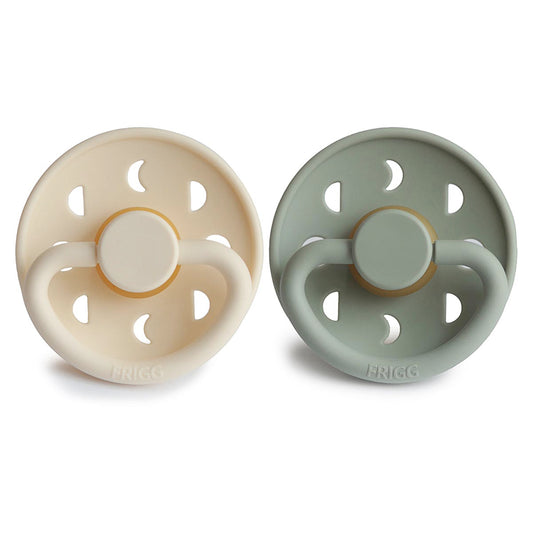 FRIGG Moon Pacifier 2 Pack Latex – 6-18 months / Cream and Sage
