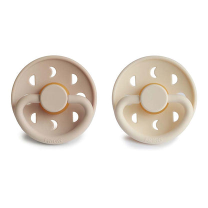 FRIGG Night Pacifier 2 Pack Latex – 0-6 months / Cream and Croissant