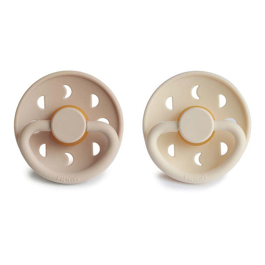 FRIGG Night Pacifier 2 Pack Latex – 0-6 months / Cream and Croissant