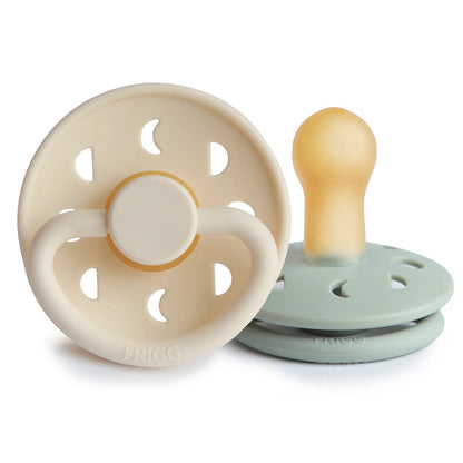 FRIGG Moon Pacifier 2 Pack Latex – 6-18 months / Cream and Sage